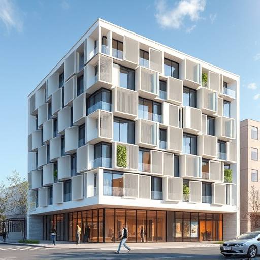 Edificio commerciale con sistema di facciata ventilata dinamica