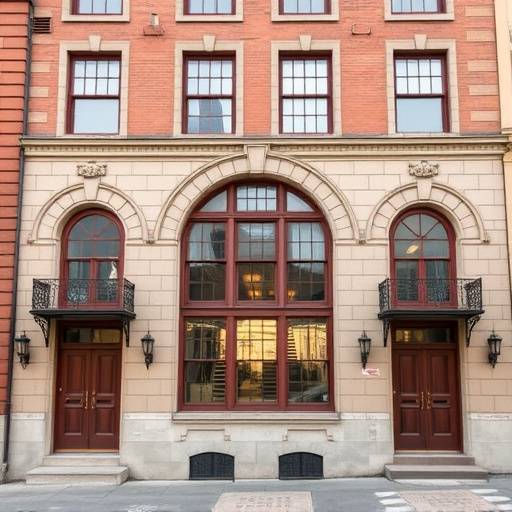 Un edificio storico restaurato con fedelt&agrave;, evidenziando la bellezza dei dettagli originali